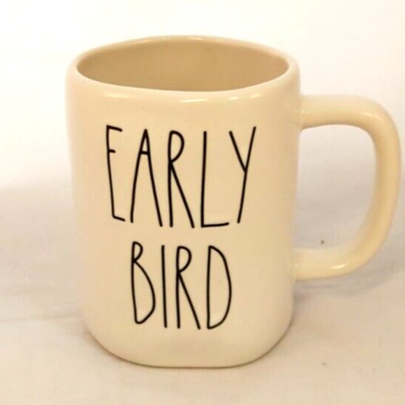 Rae Dunn EARLY BIRD Coffee Cup Mug Artisan Collection by Magenta Matte Finish 5" - Picture 3 of 5